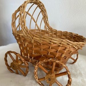 Rattan Baby Carriage